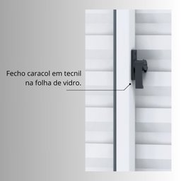 Janela de Alumínio Veneziana de Correr Lateral 3 Folhas Móveis 100x150cm Riobras - 5