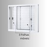 Janela de Alumínio Veneziana de Correr Lateral 3 Folhas Móveis 100x150cm Riobras - 7