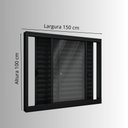 Ver imagem 2 de Janela de Alumínio Veneziana de Correr Lateral 3 Folhas Móveis 100x150cm Riobras