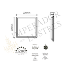 Ver imagem 7 de Kit 5 - Luminária Plafon 18w 22x22cm LED Embutido Branco 4000k ADN+
