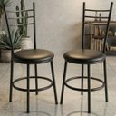 Ver imagem 2 de Cadeira Jantar Kit Cozinha Varanda Industrial 2 Unidades Estrutura Preto Liz:Preto