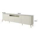 Ver imagem 2 de Rack com 4 Portas Brise para Sala 220cm Pés Metal 100% MDF