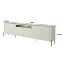 Ver imagem 2 de Rack com 4 Portas Brise para Sala 220cm Pés Metal 100% Mdf