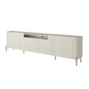 Ver imagem 1 de Rack com 4 Portas Brise para Sala 220cm Pés Metal 100% Mdf