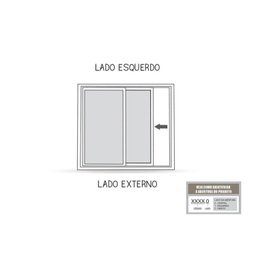 Janela de Alumínio Veneziana de Correr Lateral com Grade 3 Folhas 100x100cm Riobras - 3