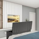 Ver imagem 1 de Calçadeira Baú Recamier Estofada Cama Queen 160cm Grécia Corino Cinza Escuro- Mabe Magazine