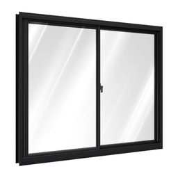 Janela de Alumínio de Correr Lateral 2 Folhas Móveis 100x100cm Riobras - 1 Janela de Alumínio de Correr Lateral 2 Folhas Móveis 100x100cm Riobras - 1