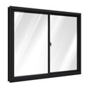 Ver imagem 1 de Janela de Alumínio de Correr Lateral 2 Folhas Móveis 100x100cm Riobras Preto