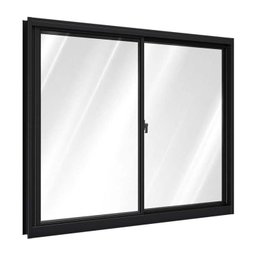 Janela de Alumínio de Correr Lateral 2 Folhas Móveis 100x100cm Riobras - 2 Janela de Alumínio de Correr Lateral 2 Folhas Móveis 100x100cm Riobras - 2