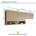 Ver imagem 3 de Lavanderia Modulada 2 Peças 3 Portas Simone Mendes Marrom/Carvalho/Greige