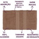 Ver imagem 4 de Jogo de Toalhas de 100% Algodão Alta Absorção (2 Banho + 2 Rosto ) Padrão Hotel/pousada - Bege