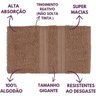 Jogo de Toalhas de 100% Algodão Alta Absorção (2 Banho + 2 Rosto ) Padrão Hotel/pousada - Bege - 4
