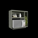 Ver imagem 6 de Nicho para Forno Microondas em Mdf Cozinha Sevilha Verde Hill