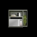 Ver imagem 7 de Nicho para Forno Microondas em Mdf Cozinha Sevilha Verde Hill