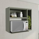 Ver imagem 1 de Nicho para Forno Microondas em Mdf Cozinha Sevilha Verde Hill
