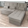 Sofá Cama com Chaise 2 Lugares Reclinável Dafne Matrix - 1