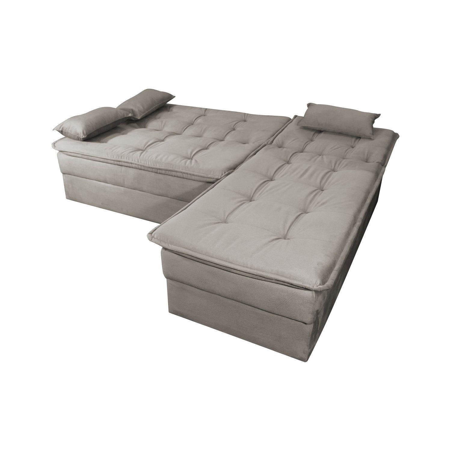 Sofá Cama com Chaise 2 Lugares Reclinável Dafne Matrix - 5