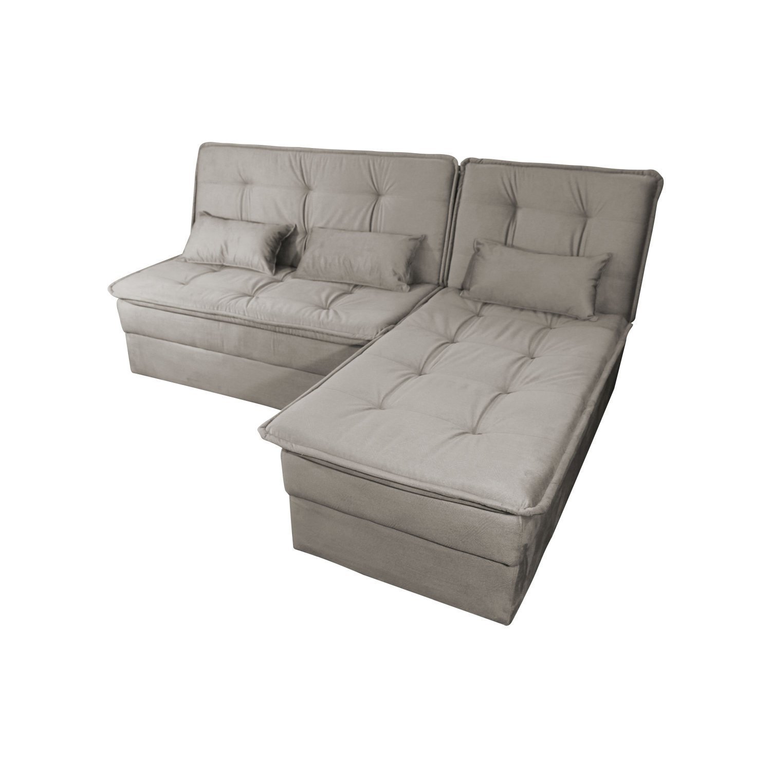 Sofá Cama com Chaise 2 Lugares Reclinável Dafne Matrix - 4