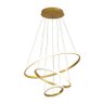 Pendente 3 Anéis Inverse Dourado 60cm Led 58W Bivolt PARIS LUZ - 1
