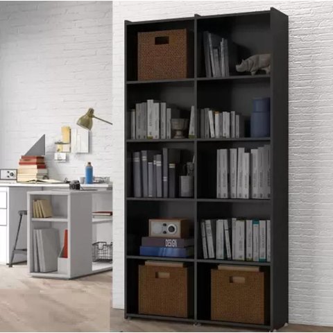 Estante Livreiro Holanda Preto Casa Moderna