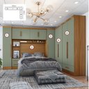 Ver imagem 4 de Quarto de Casal Completo 5 Peças 6 Portas 4 Gavetas com Maleiro Smart Plus