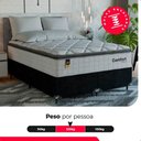 Ver imagem 5 de Cama Box Casal Bipartido + Colchão Comfort Class Pillow Top Branco/suede Preto