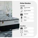 Ver imagem 3 de Cama Box Casal Bipartido + Colchão Comfort Class Pillow Top Branco/suede Preto