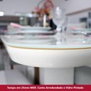 Ver imagem 5 de Mesa de Jantar 8 Lugares 200cm Tampo MDF com Vidro Canto Arredondado Adriana Bege/Off White/Nature