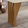 Mesa de Jantar 8 Lugares 200cm Tampo MDF com Vidro Canto Arredondado Adriana - 4