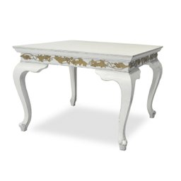 Mesa de Centro Luís Xv: Elegância Clássica com Toque Dourado - 1