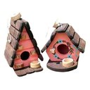 Ver imagem 3 de Kit Casinha e Chalé de Passárinho Madeira Decoração Rústica e Acolhedora para Jardim