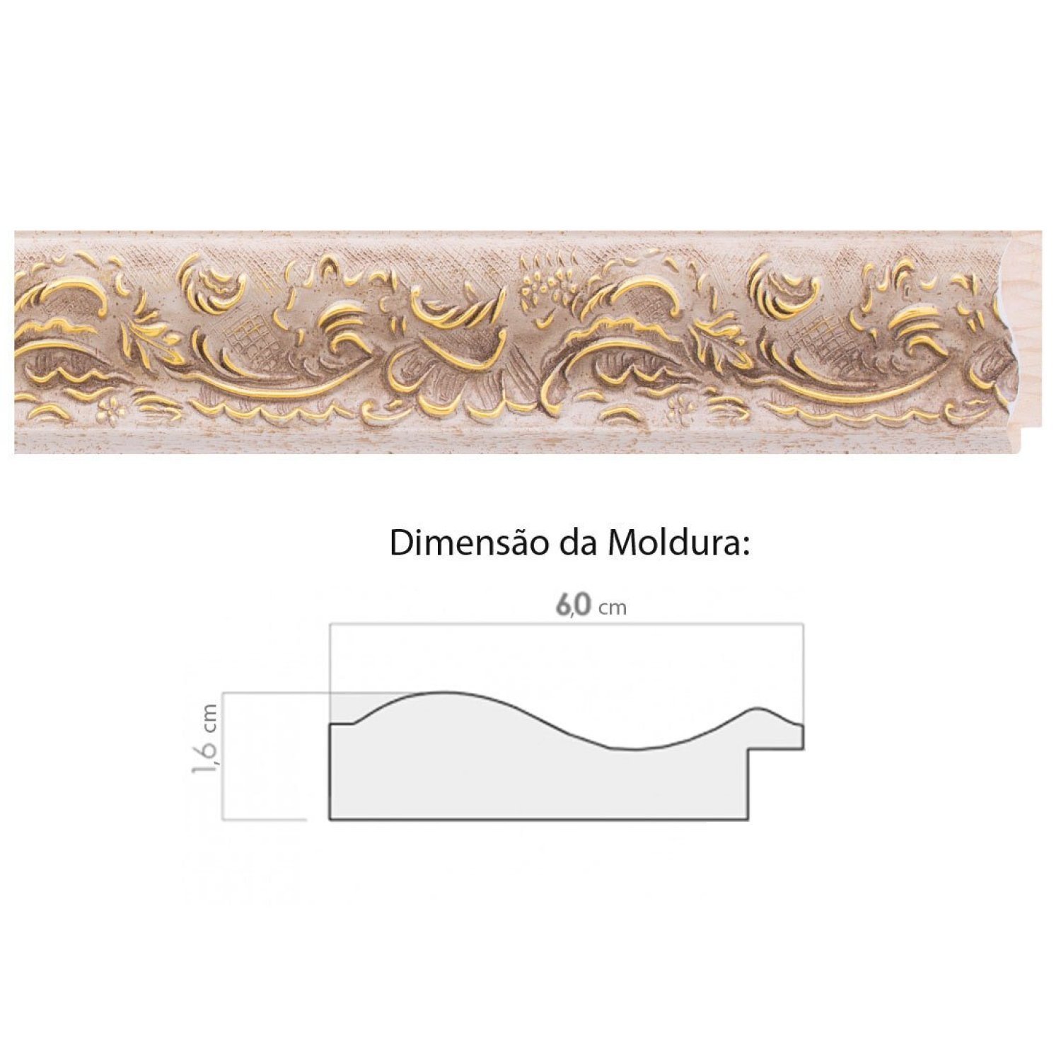 Espelho Decorativo com Moldura Gravada 106x76cm Decore Pronto - 2