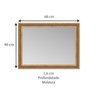 Espelho Decorativo com Moldura Gravada 66x46cm Decore Pronto - 4