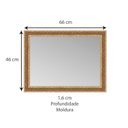 Ver imagem 4 de Espelho Decorativo com Moldura Gravada 66x46cm Decore Pronto