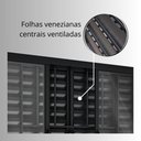 Ver imagem 4 de Janela de Alumínio Veneziana de Correr Central com Grade 6 Folhas 100x150cm Riobras