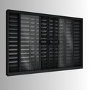 Ver imagem 2 de Janela de Alumínio Veneziana de Correr Central com Grade 6 Folhas 100x150cm Riobras