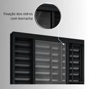 Ver imagem 7 de Janela de Alumínio Veneziana de Correr Central com Grade 6 Folhas 100x200cm Riobras