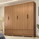 Ver imagem 1 de Guarda Roupa Casal 6 Portas 3 Gavetas Himalaia Demóbile
