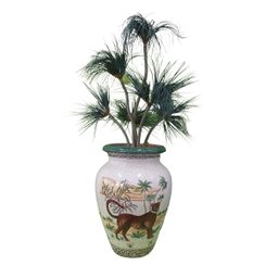 Cerâmica Leopardo da China: Vaso Imponente para Decoração Sofisticada - 2