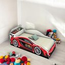 Ver imagem 1 de Cama Solteiro Carro com Baú Vermelha com Colchão