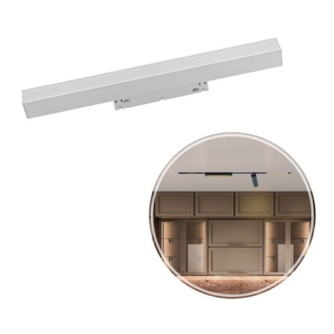 Luminária Difusa Linear 12W BR C. Sup P/ Trilho Mag. DS9956 Delis ST2801