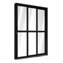 Ver imagem 2 de Porta de Aluminio de Correr Lateral com Travessa 2 Folhas móveis e 1 Folha Fixa 213x150cm Riobras