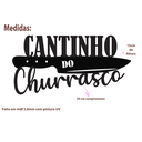 Ver imagem 2 de Cantinho Do Churrasco - MDF - Preto - Quadro Enfeite Churrasqueira - 30x15cm