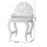 Penteadeira Simples Infantil Com Espelho Branco Valen - 4