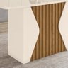 Mesa de Jantar 6 Lugares 160cm MDF com Vidro Canto Arredondado Maya - 4