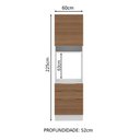 Ver imagem 6 de Torre Quente Madesa Stella 60 cm 1 Porta 3 Gavetas Branco/Rustic