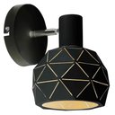 Ver imagem 1 de Luminária de Parede Arandela Banheiro Quarto Sala Faces Foco Direcionável Articulável E27:preto/bivo