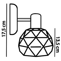 Luminária de Parede Arandela Banheiro Quarto Sala Faces Foco Direcionável Articulável E27:preto/bivo - 3