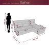 Sofá Cama com Chaise 2 Lugares Reclinável Dafne Matrix - 2