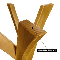 Base de Madeira Maciça Kemp para Mesa de Jantar Resion - 4